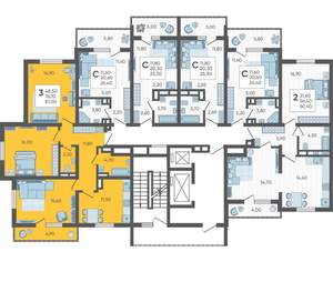 3-к квартира, вторичка, 81м2, 13/16 этаж
