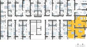 3-к квартира, вторичка, 66м2, 3/19 этаж