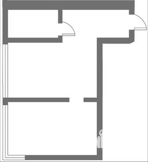 1-к квартира, вторичка, 46м2, 2/2 этаж