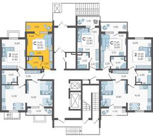 Студия квартира, вторичка, 27м2, 1/10 этаж