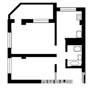 2-к квартира, вторичка, 50м2, 2/12 этаж