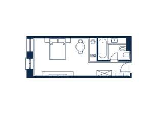 1-к квартира, строящийся дом, 33м2, 4/4 этаж