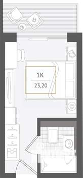 1-к квартира, вторичка, 23м2, 5/10 этаж