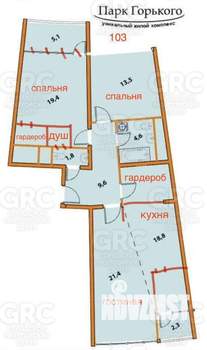3-к квартира, вторичка, 100м2, 5/21 этаж