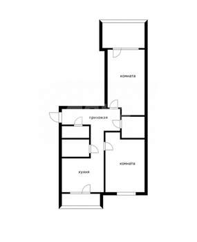 2-к квартира, вторичка, 46м2, 2/14 этаж