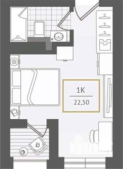 1-к квартира, вторичка, 23м2, 8/10 этаж