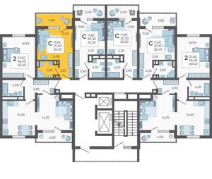 Студия квартира, вторичка, 26м2, 6/16 этаж