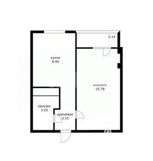 1-к квартира, вторичка, 32м2, 3/10 этаж