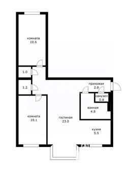3-к квартира, вторичка, 60м2, 3/5 этаж