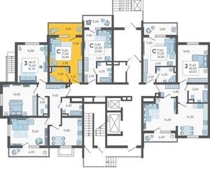 Студия квартира, строящийся дом, 27м2, 1/16 этаж