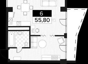 3-к квартира, вторичка, 56м2, 5/14 этаж