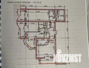 3-к квартира, вторичка, 101м2, 3/17 этаж