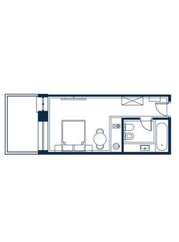 1-к квартира, строящийся дом, 31м2, 4/4 этаж