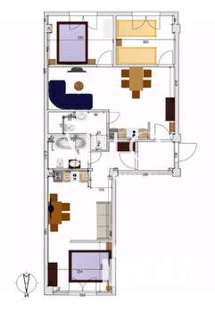 2-к квартира, вторичка, 70м2, 1/5 этаж