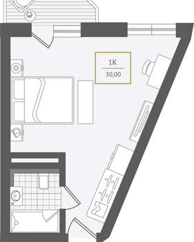 1-к квартира, вторичка, 31м2, 5/10 этаж