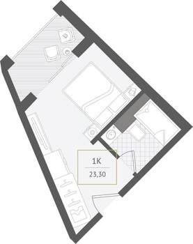 1-к квартира, вторичка, 23м2, 5/10 этаж