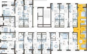 2-к квартира, вторичка, 48м2, 2/19 этаж
