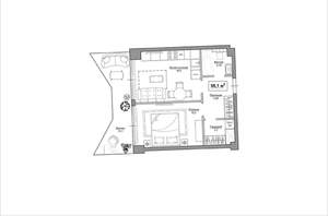 2-к квартира, вторичка, 50м2, 8/14 этаж