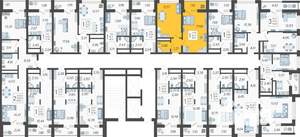 1-к квартира, вторичка, 38м2, 8/19 этаж