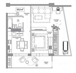 3-к квартира, вторичка, 66м2, 10/14 этаж