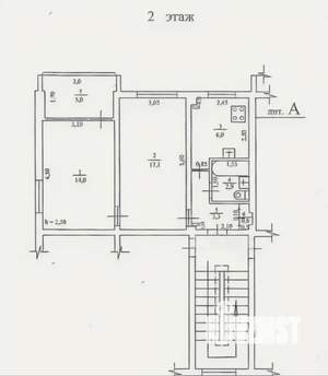 2-к квартира, вторичка, 44м2, 2/5 этаж