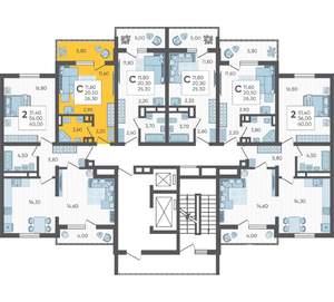 Студия квартира, вторичка, 26м2, 5/16 этаж