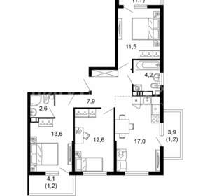 3-к квартира, вторичка, 74м2, 11/17 этаж