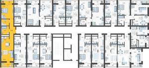 2-к квартира, вторичка, 51м2, 13/19 этаж