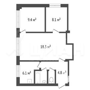 3-к квартира, вторичка, 50м2, 5/5 этаж