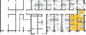 2-к квартира, вторичка, 45м2, 1/19 этаж