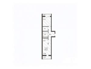2-к квартира, вторичка, 51м2, 9/19 этаж
