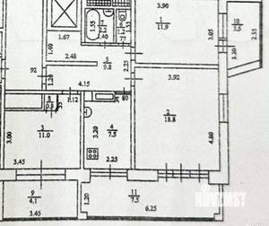 3-к квартира, вторичка, 78м2, 11/12 этаж