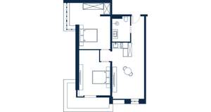 2-к квартира, строящийся дом, 79м2, 2/4 этаж