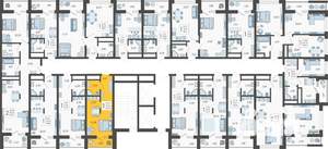 Студия квартира, вторичка, 23м2, 12/19 этаж