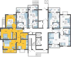 3-к квартира, вторичка, 82м2, 1/10 этаж
