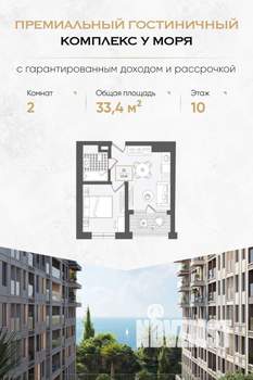 1-к квартира, вторичка, 33м2, 10/10 этаж