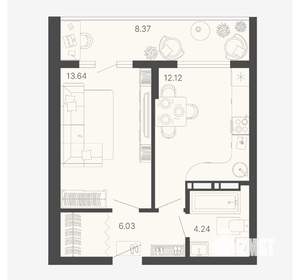 1-к квартира, вторичка, 40м2, 12/20 этаж