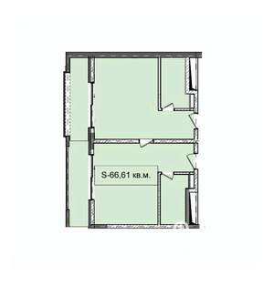 1-к квартира, вторичка, 67м2, 5/7 этаж