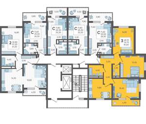3-к квартира, вторичка, 82м2, 5/10 этаж