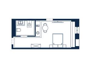 1-к квартира, вторичка, 28м2, 4/4 этаж