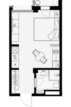 1-к квартира, вторичка, 29м2, 7/7 этаж