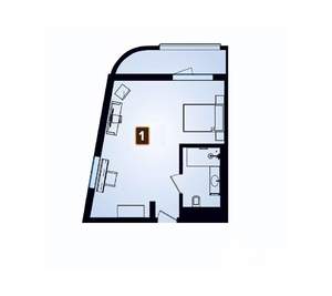 Студия квартира, вторичка, 45м2, 5/8 этаж