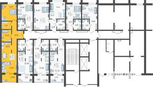 2-к квартира, вторичка, 51м2, 1/19 этаж
