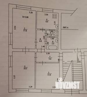 3-к квартира, вторичка, 75м2, 2/4 этаж