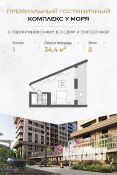 1-к квартира, вторичка, 34м2, 8/10 этаж