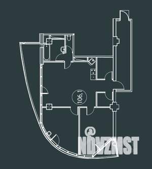 3-к квартира, вторичка, 106м2, 8/24 этаж
