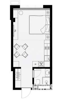 Студия квартира, вторичка, 30м2, 7/7 этаж