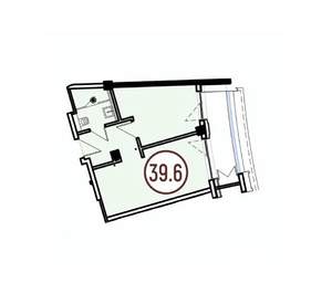 1-к квартира, вторичка, 40м2, 3/4 этаж