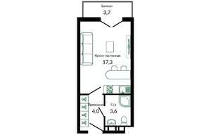 Студия квартира, вторичка, 25м2, 5/11 этаж