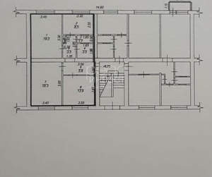 3-к квартира, вторичка, 75м2, 1/3 этаж